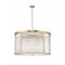 Z-Lite Carnaby Chandelier, 9-Light, 32.25 In.W x 18 In.H, Modern Gold/Clear Ribbed 7504P32-MGLD - alternate 2